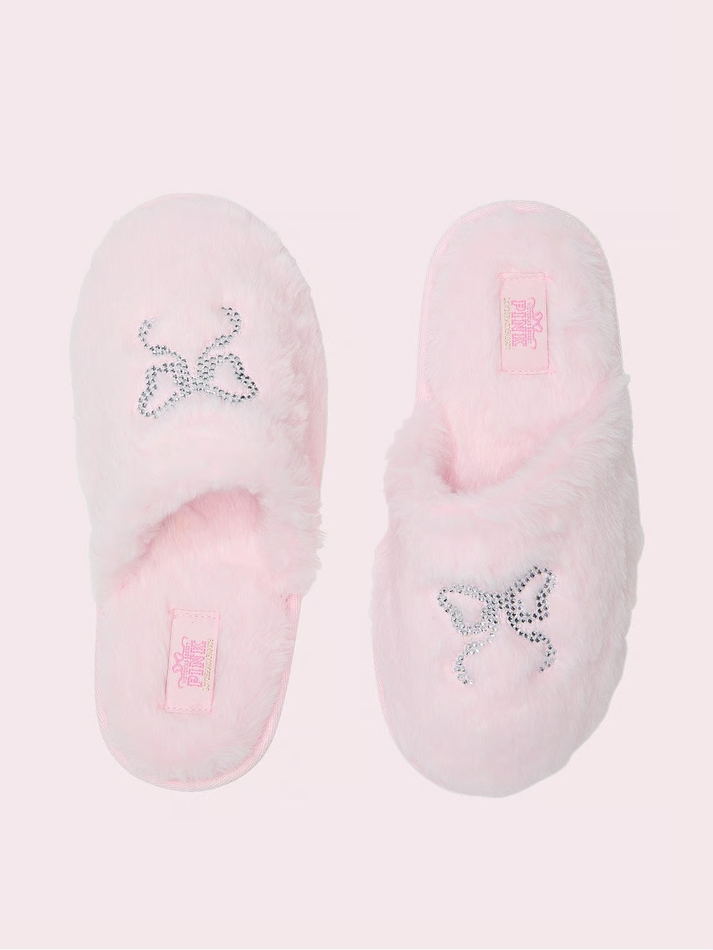 LoveShackFancy Victorias Secret PINK Slippers XL Size 11-12 Love Shack Fancy Bow